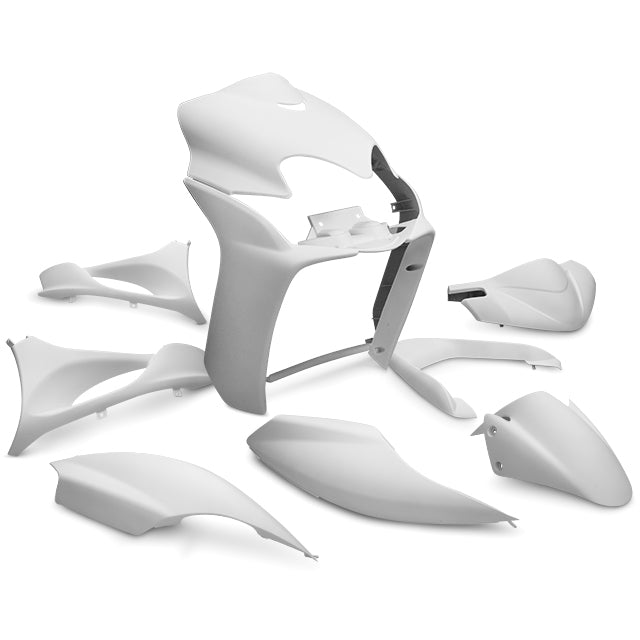 Carenados Yamaha Jog R RR / MBK Mach G 9 piezas AllPro - Blanco Mate