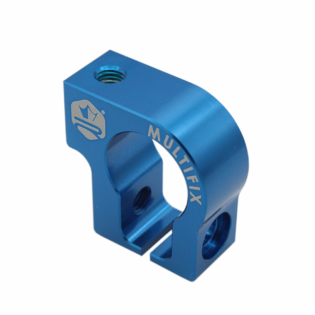 Abrazadera soporte escape multifijación KRM - Azul