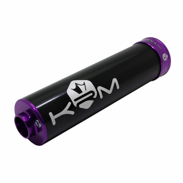 Silenciador 70-90cc aluminio 2019 KRM - Negro / Violeta