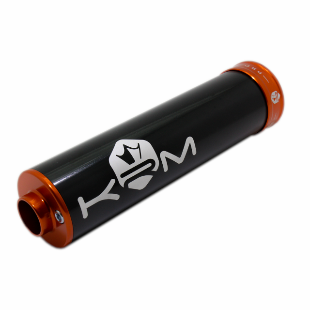 Silenciador 90-110cc aluminio 2019 KRM - Negro / Naranja