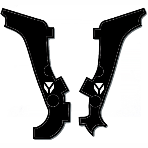 [FGKFP-BK] Adhesivos chasis Pitbike YCF Factory Negro