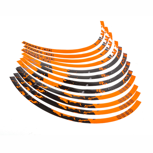 [S6-0517/BK] Cinta para llantas Stage6 naranja / negro