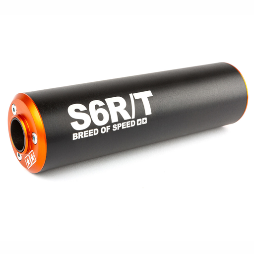 [S6-96ET033/BO] Silenciador Stage6 R/T 80 - 100cc lado derecho naranja/negro