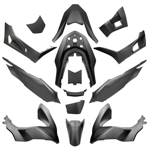 [AP55BP10.621.BM] Kit de carenados Honda PCX 2021> 14 piezas Negro Mate NHA76 AllPro