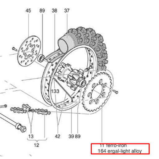 [144.295.232] Corona aluminio Z-32 Mini-Cross XP4 Polini