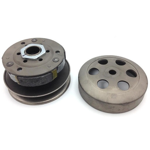 [AP25PR11.140] Kit poleas con embrague y campana Piaggio 50cc <98 / Speedfight 107mm tipo original AllPro