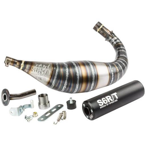 [S6-96188951/BK] Escape Minarelli AM6 Stage6 R/T 90-100cc - Silenciador Negro
