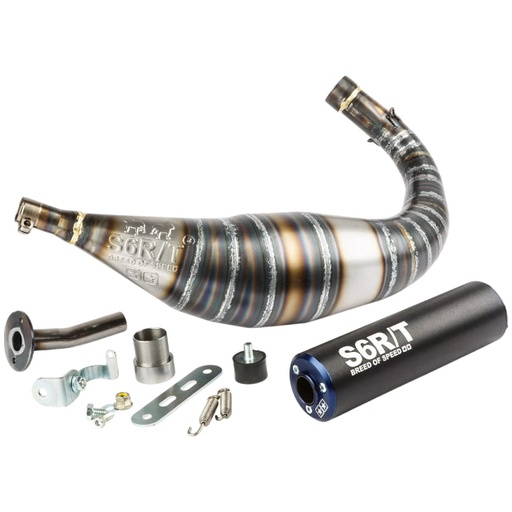 [S6-96188951/BL] Escape Minarelli AM6 Stage6 R/T 90-100cc - Silenciador azul