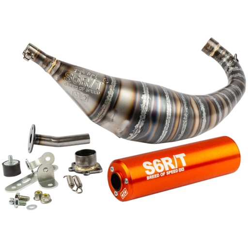 [S6-96193951/OR] Escape Derbi Stage6 R/T 90-100cc - Silenciador Naranja