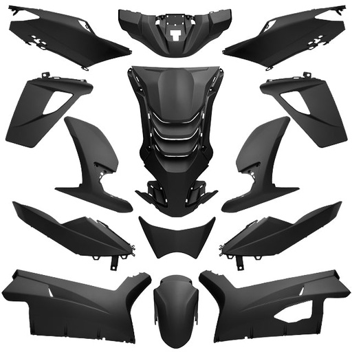 [AP55BP10.926.BM] Kit de carenados Peugeot Speedfight 4 14 piezas Allpro - Negro mate