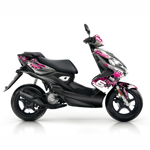 [S6-056602/PK] Kit de pegatinas Stage6 Yamaha Aerox / Nitro >2013 - Rosa / Negro