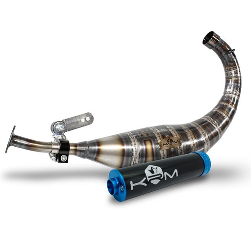 [KR183F/BK-BL] Escape Derbi 90-100cc KRM - Silenciador Negro/Azul