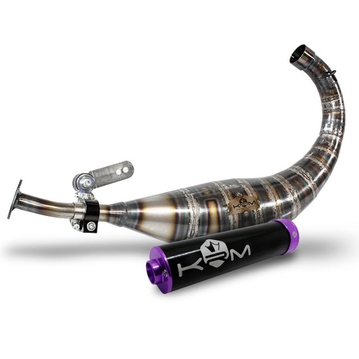 [KR183F/BK-PU] Escape Derbi 90-100cc KRM - Silenciador Negro/Violeta