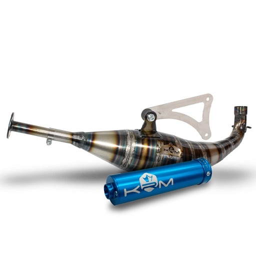 [KR195F/BL] Escape Minarelli horizontal 90-100cc KRM - Silenciador Azul