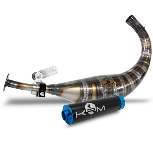 [KR257F/BK-BL] Escape Minarelli AM6 90-100cc KRM - Silenciador Negro/Azul