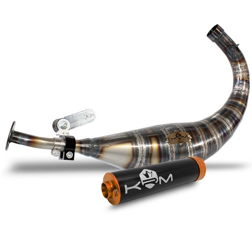 [KR257F/BK-GO] Escape Minarelli AM6 90-100cc KRM - Silenciador Negro/Oro