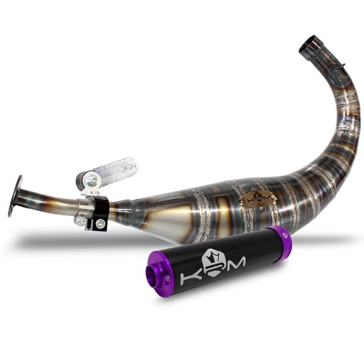 [KR257F/BK-PU] Escape Minarelli AM6 90-100cc KRM - Silenciador Negro/Violeta