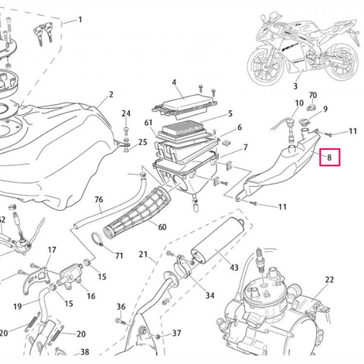 [0/000.030.7002] Depósito de aceite Rieju 50 RS3