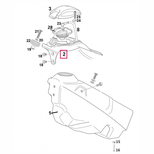 [0/000.570.5409] Cubre depósito gasolina Rieju 50-125 MRT