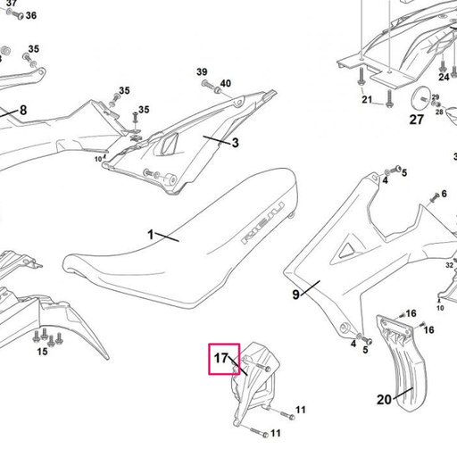 [0/000.220.4018] Protector piñón salida Rieju 125 MRT 2021