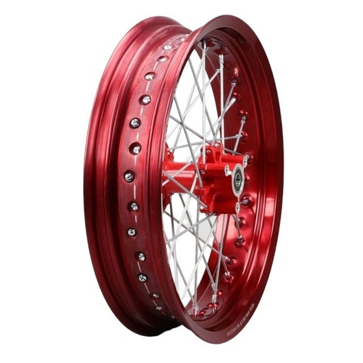 [0/000.120.5447] Rueda trasera 17" completa sin neumático Rieju 50 MRT / 125 Marathon - Rojo