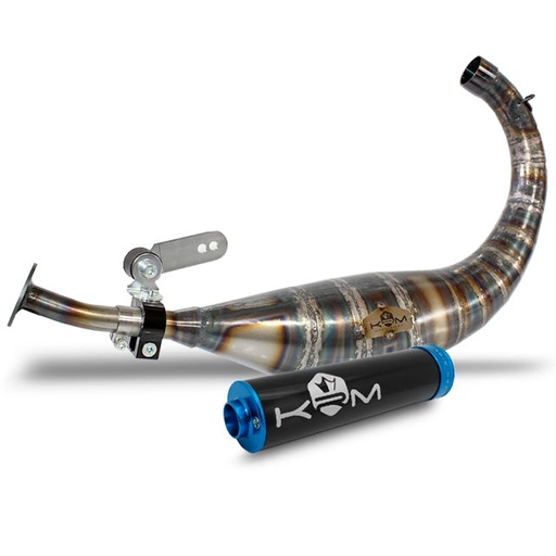 [KR254F/BK-BL] Escape Derbi 80-90cc KRM - Silenciador Negro/Azul