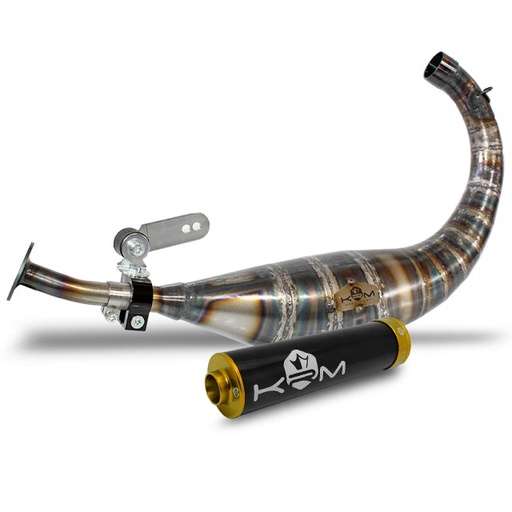[KR254F/BK-GO] Escape Derbi 80-90cc KRM - Silenciador Negro/Oro