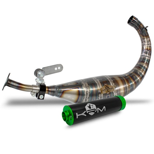 [KR254F/BK-GR] Escape Derbi 80-90cc KRM - Silenciador Negro/Verde