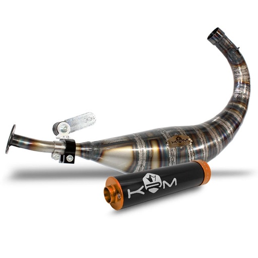 [KR256F/BK-GO] Escape Minarelli AM6 80-90cc KRM - Silenciador Negro/Oro