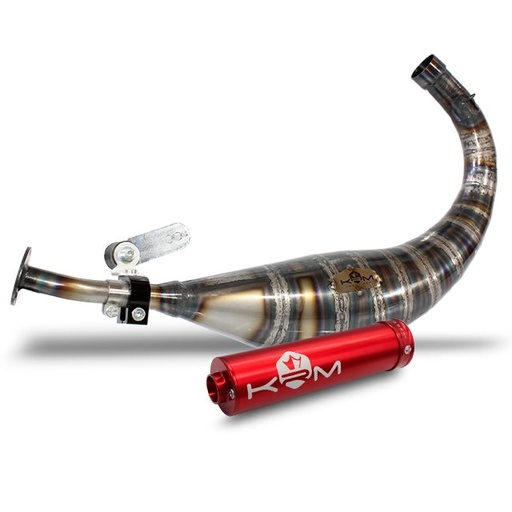 [KR256F/RE] Escape Minarelli AM6 80-90cc KRM - Silenciador Rojo