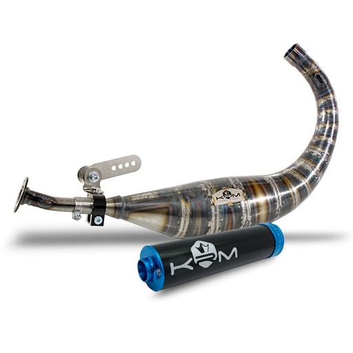 [KR530F/BK-BL] Escape Minarelli AM6 70-80cc KRM - Silenciador Negro/Azul