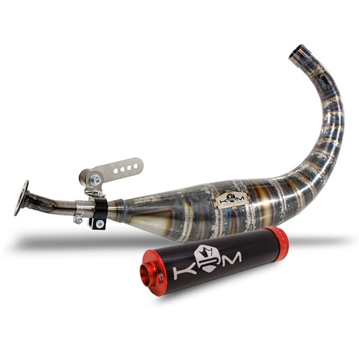 [KR530F/BK-RE] Escape Minarelli AM6 70-80cc KRM - Silenciador Negro/Rojo