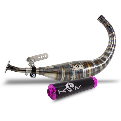 [KR530F/BK-PI] Escape Minarelli AM6 70-80cc KRM - Silenciador Negro/Rosa