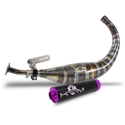 [KR530F/BK-PU] Escape Minarelli AM6 70-80cc KRM - Silenciador Negro/Violeta