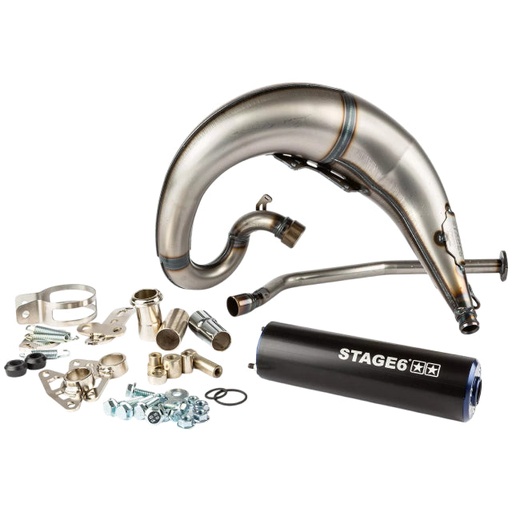 [S6-9119301/BL] Escape Stage6 Streetrace por arriba Derbi Senda - Silenciador Azul/Negro