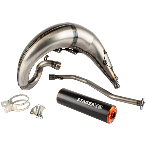 [S6-9118830/BO] Escape Stage6 Streetrace por arriba Beta RR - Silenciador Negro/Naranja