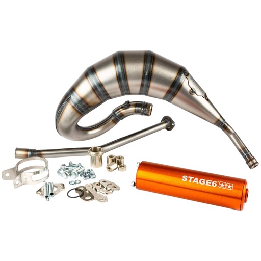 [S6-9119310/OR] Escape Stage6 Streetrace 70cc por arriba Derbi - Silenciador Naranja