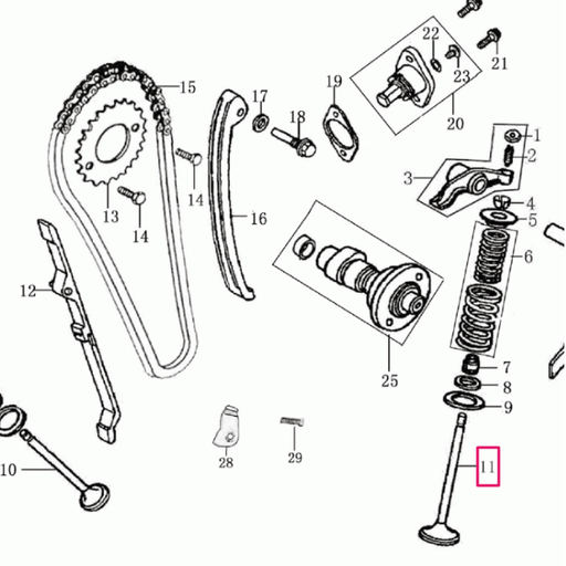 [0/227.002.0011] Válvula admisión Rieju Marathon / Tango 125cc