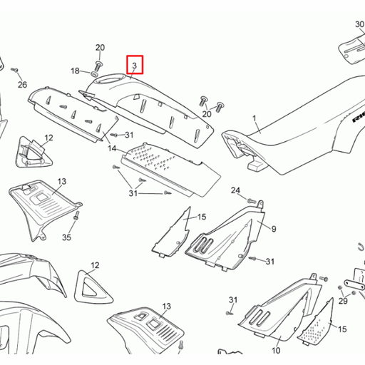 [0/000.570.8083] Cubre depósito gasolina Rieju Tango 50-125-250