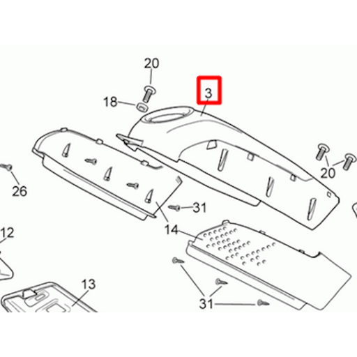 [0/000.570.8034] Cubre depósito central Rieju Tango 50cc