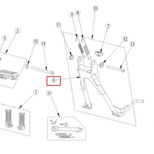 [0/000.210.2001] Caballete central Bye Bike 17-19
