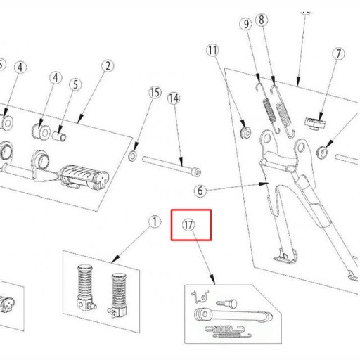 [0/000.210.2006] Caballete lateral Rieju Bye Bike 45 km/h 17-19