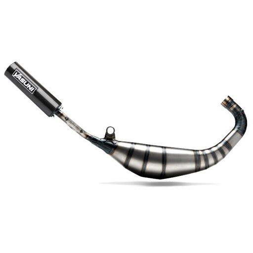 [TUB825TC] Escape Derbi Piaggio Yasuni Carrera R5 - Silenciador corto Carbono/Negro