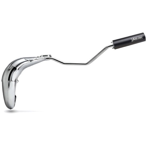 [TUB807TBCR-94] Escape Derbi Senda DRD / SM / Aprilia RX / SX 50 Yasuni CROSS ML Cromado lado izquierdo (CE) - Silenciador Negro