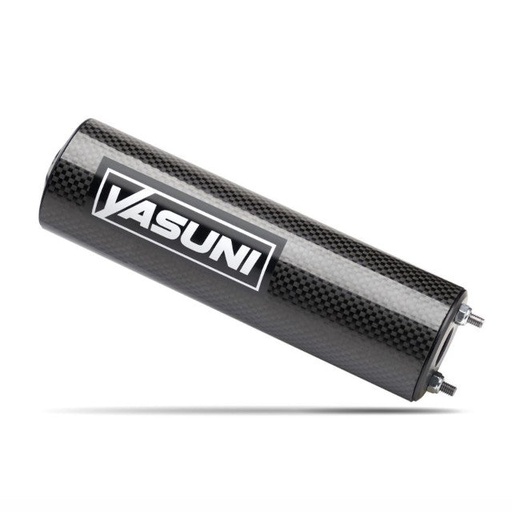 [ESIL066YTRS] Silenciador Recto Negro / Carbono