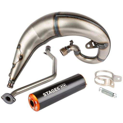 [S6-9118820/BO] Escape Stage6 Streetrace por arriba Rieju MRT - Silenciador Naranja/Negro