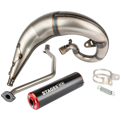 [S6-9118820/RE] Escape Stage6 Streetrace por arriba Rieju MRT - Silenciador Rojo/Negro