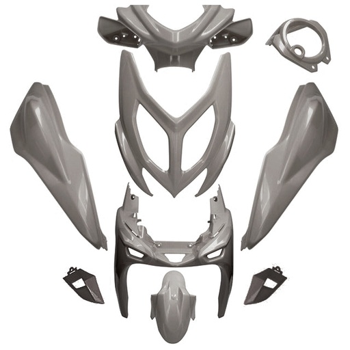 [AP55BP10.951.DG] Kit de carenados Yamaha Aerox / MBK Nitro desde 2013 9 piezas AllPro - Gris Metalizado BMW