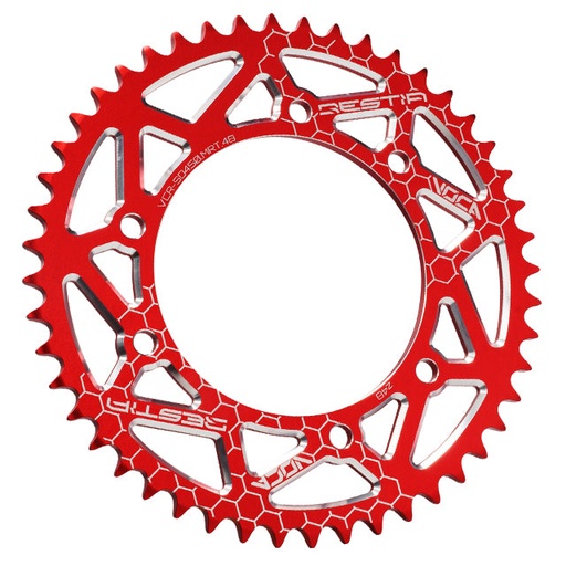[VCR-SD450.MRT.48/RE] Corona Derbi Senda >00 / MRT / XP6 Z-48 420 Aluminio CNC VOCA - Rojo