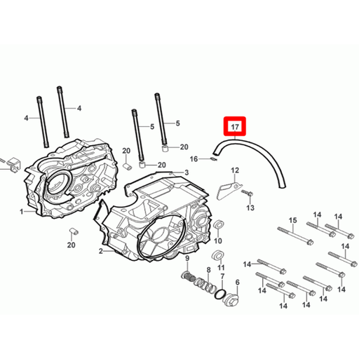 [0/250.008.0017] Tubo líquido sobrante carter Rieju 250 Tango